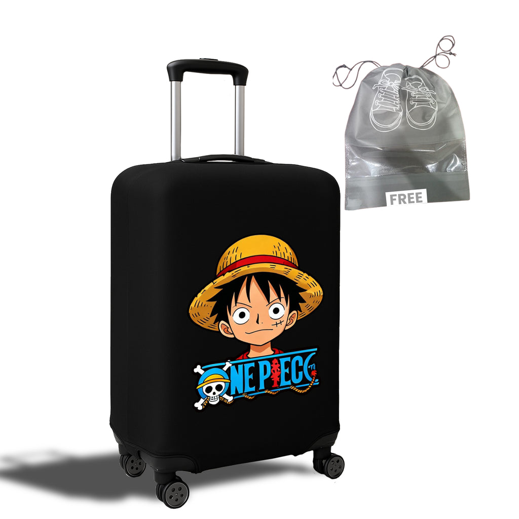WanderWraps Spendex Polyester Protective Luggage Cover | Hard Luggage Trolley Bag Cover | Washable | Dust Proof | Stretchable | Captain 1
