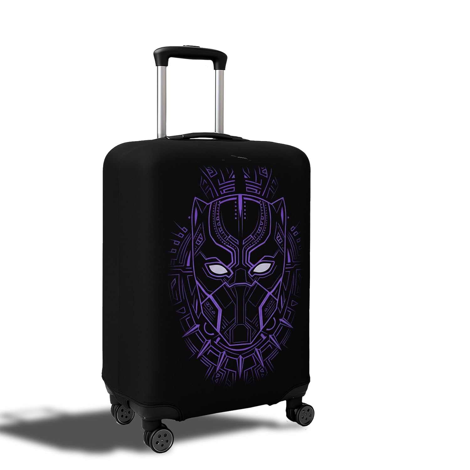 WanderWraps Spendex Polyester Protective Luggage Cover | Hard Luggage Trolley Bag Cover | Washable | Dust Proof | Stretchable | Vibranium Stealthh