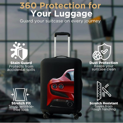 WanderWraps Spendex Polyester Protective Luggage Cover | Hard Luggage Trolley Bag Cover | Washable | Dust Proof | Stretchable | Velocityy