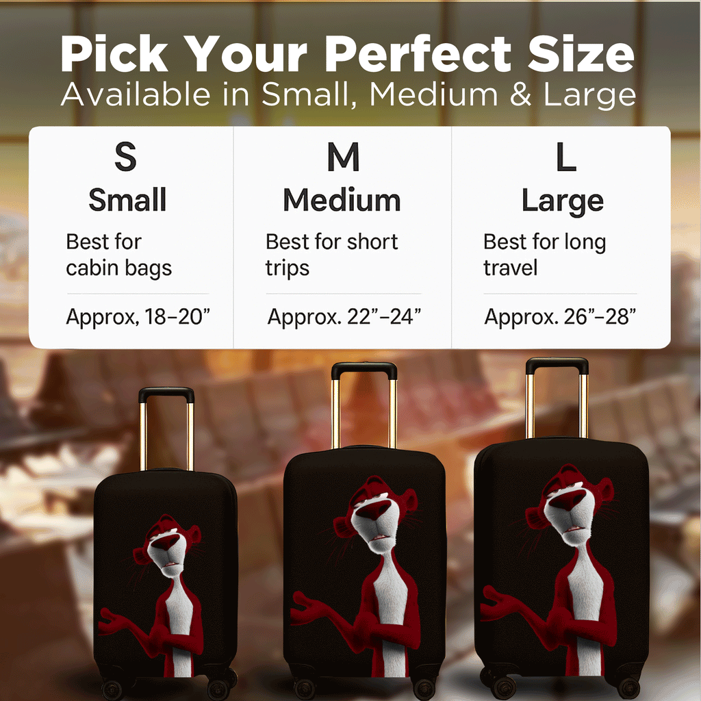 WanderWraps Spendex Polyester Protective Luggage Cover | Hard Luggage Trolley Bag Cover | Washable | Dust Proof | Stretchable | S - 20 inch | Moody Crimson_