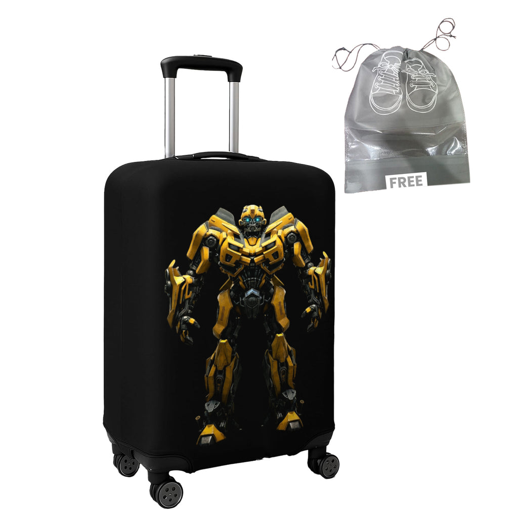WanderWraps Spendex Polyester Protective Luggage Cover | Hard Luggage Trolley Bag Cover | Washable | Dust Proof | Stretchable | Cyber-Stinger___