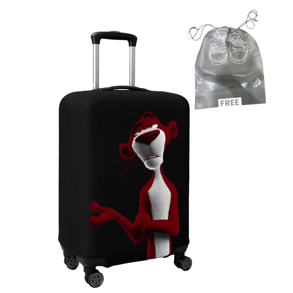 WanderWraps Spendex Polyester Protective Luggage Cover | Hard Luggage Trolley Bag Cover | Washable | Dust Proof | Stretchable | S - 20 inch | Moody Crimson_