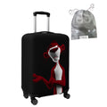 WanderWraps Spendex Polyester Protective Luggage Cover | Hard Luggage Trolley Bag Cover | Washable | Dust Proof | Stretchable | S - 20 inch | Moody Crimson_