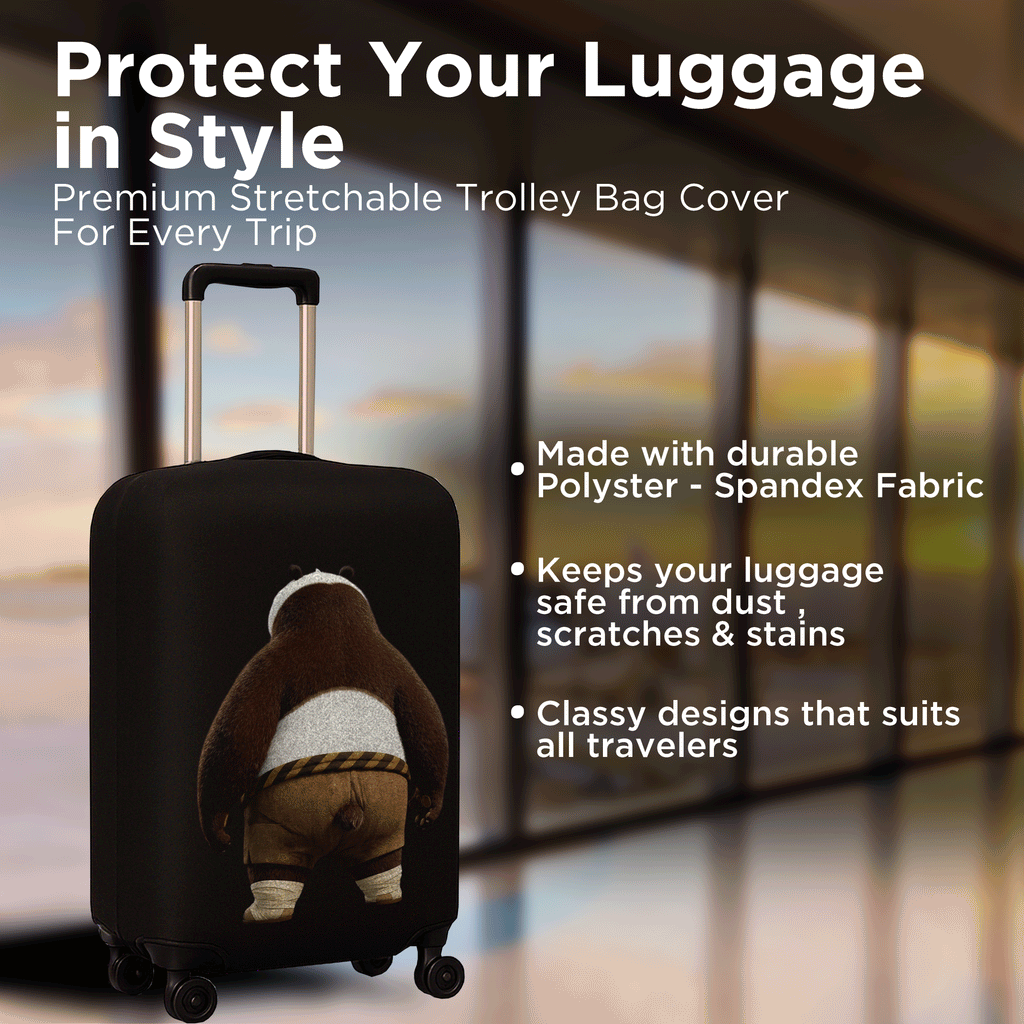 WanderWraps Spendex Polyester Protective Luggage Cover | Hard Luggage Trolley Bag Cover | Washable | Dust Proof | Stretchable | Pandaa-Drip