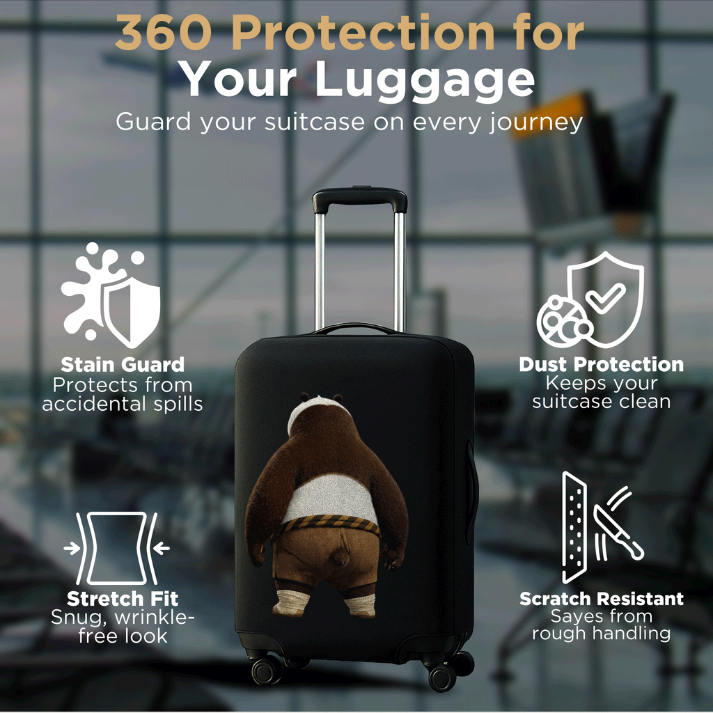 WanderWraps Spendex Polyester Protective Luggage Cover | Hard Luggage Trolley Bag Cover | Washable | Dust Proof | Stretchable | Pandaa-Drip