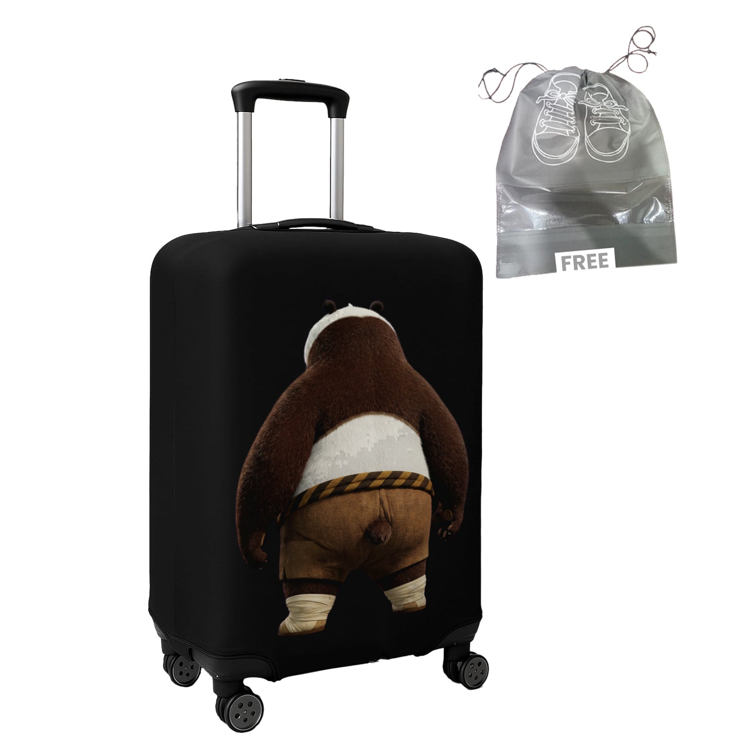 WanderWraps Spendex Polyester Protective Luggage Cover | Hard Luggage Trolley Bag Cover | Washable | Dust Proof | Stretchable | Pandaa-Drip