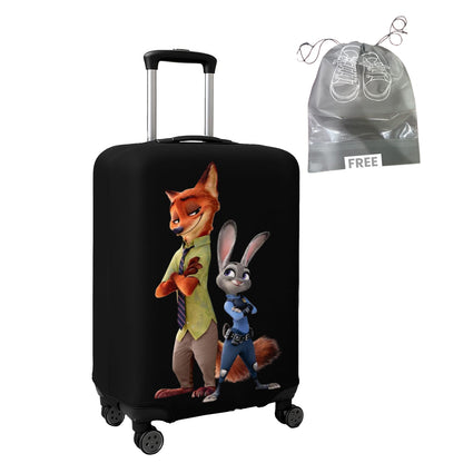 WanderWraps Spendex Polyester Protective Luggage Cover | Hard Luggage Trolley Bag Cover | Washable | Dust Proof | Stretchable  | Urban-Hustle-Duo__