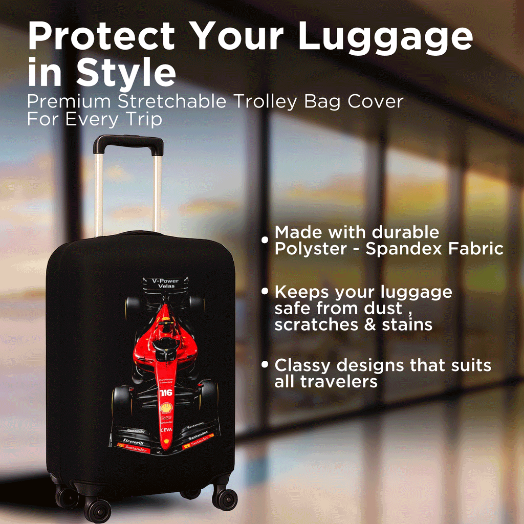 WanderWraps Spendex Polyester Protective Luggage Cover | Hard Luggage Trolley Bag Cover | Washable | Dust Proof | Stretchable  | Torinoo