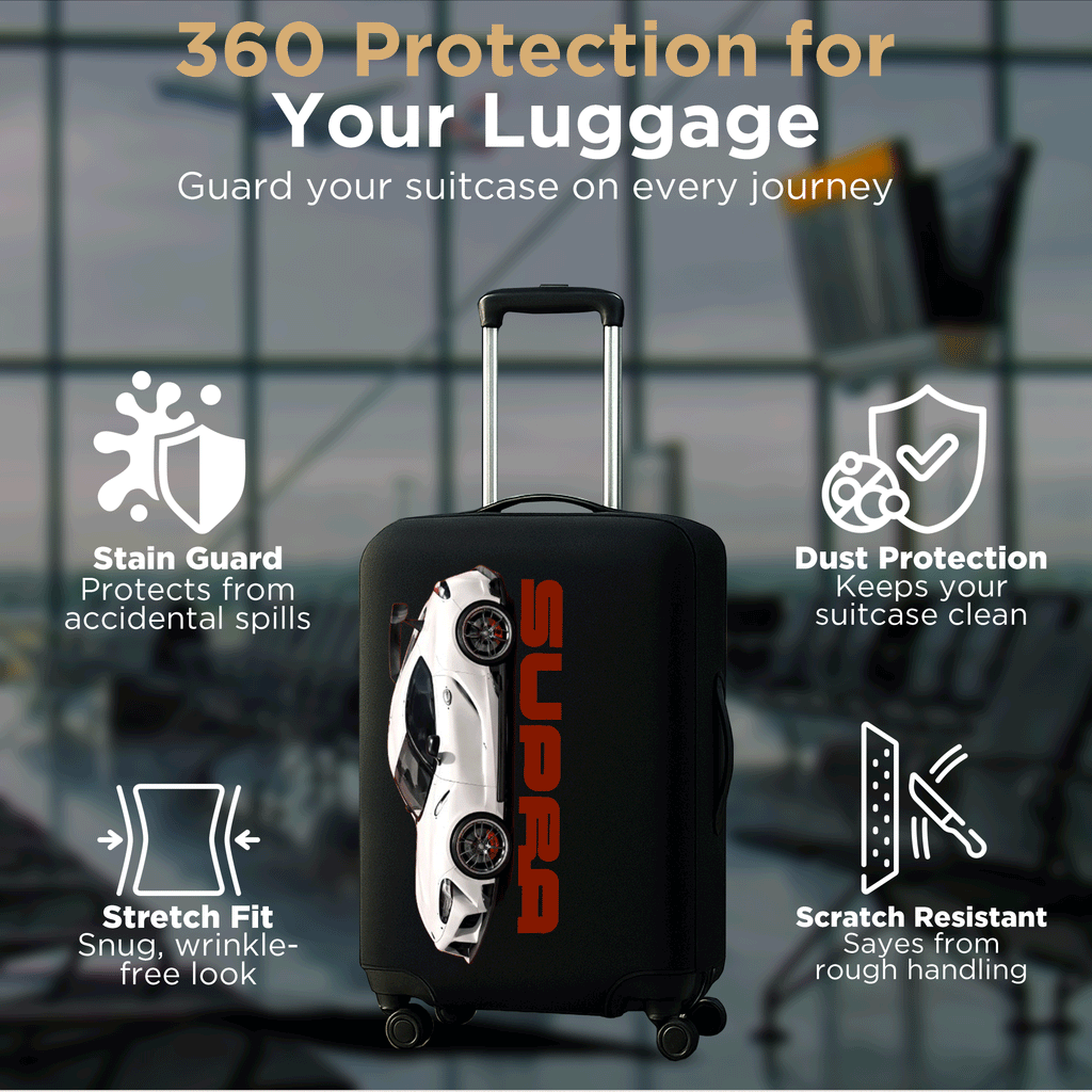 WanderWraps Spendex Polyester Protective Luggage Cover | Hard Luggage Trolley Bag Cover | Washable | Dust Proof | Stretchable  | Torero