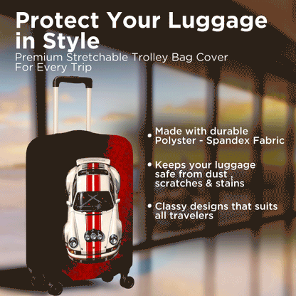 WanderWraps Spendex Polyester Protective Luggage Cover | Hard Luggage Trolley Bag Cover | Washable | Dust Proof | Rallye