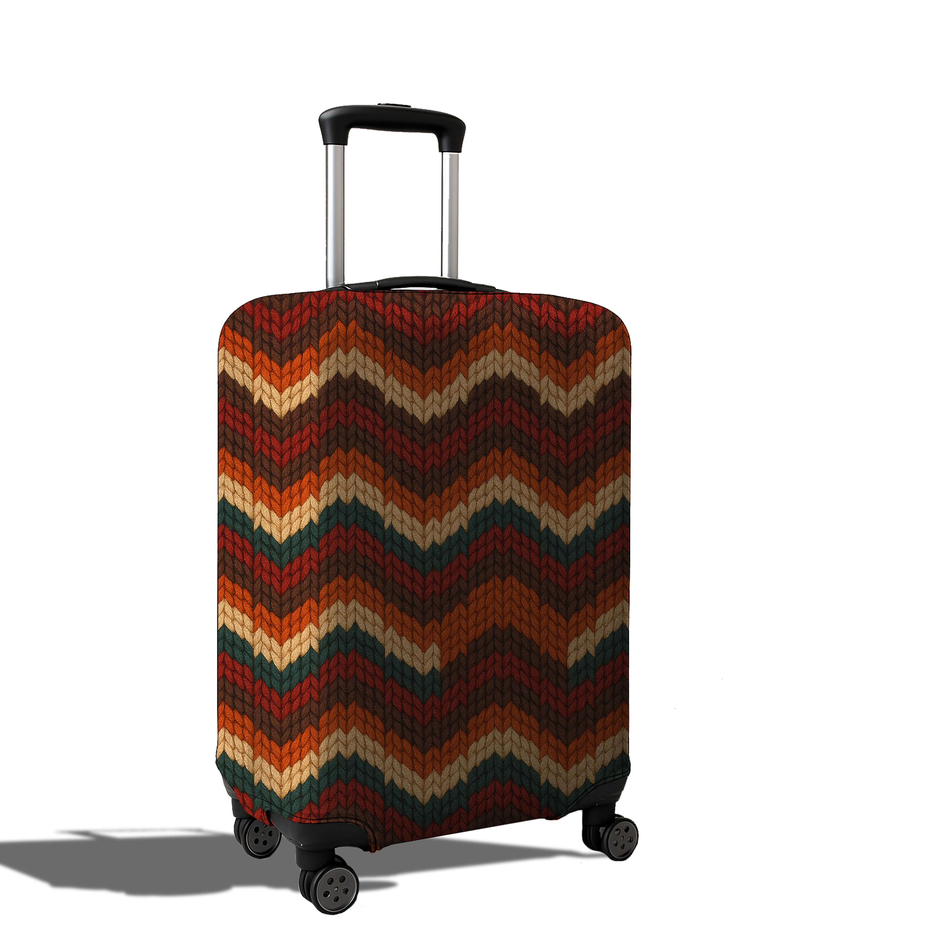 WanderWraps Spendex Polyester Protective Luggage Cover | Hard Luggage Trolley Bag Cover | Washable | Dust Proof | Stretchable |  Printed | Luggage cover