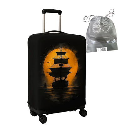 WanderWraps Spendex Polyester Protective Luggage Cover | Hard Luggage Trolley Bag Cover | Washable | Dust Proof | Stretchable | S - 20 inch | Moonvoyagee