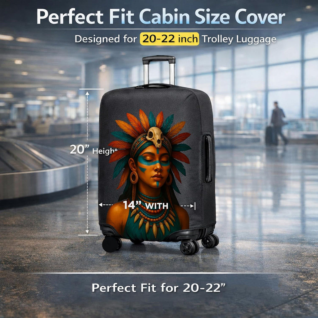 WanderWraps Spendex Polyester Protective Luggage Cover | Hard Luggage Trolley Bag Cover | Washable | Dust Proof | Stretchable | | Nefraya