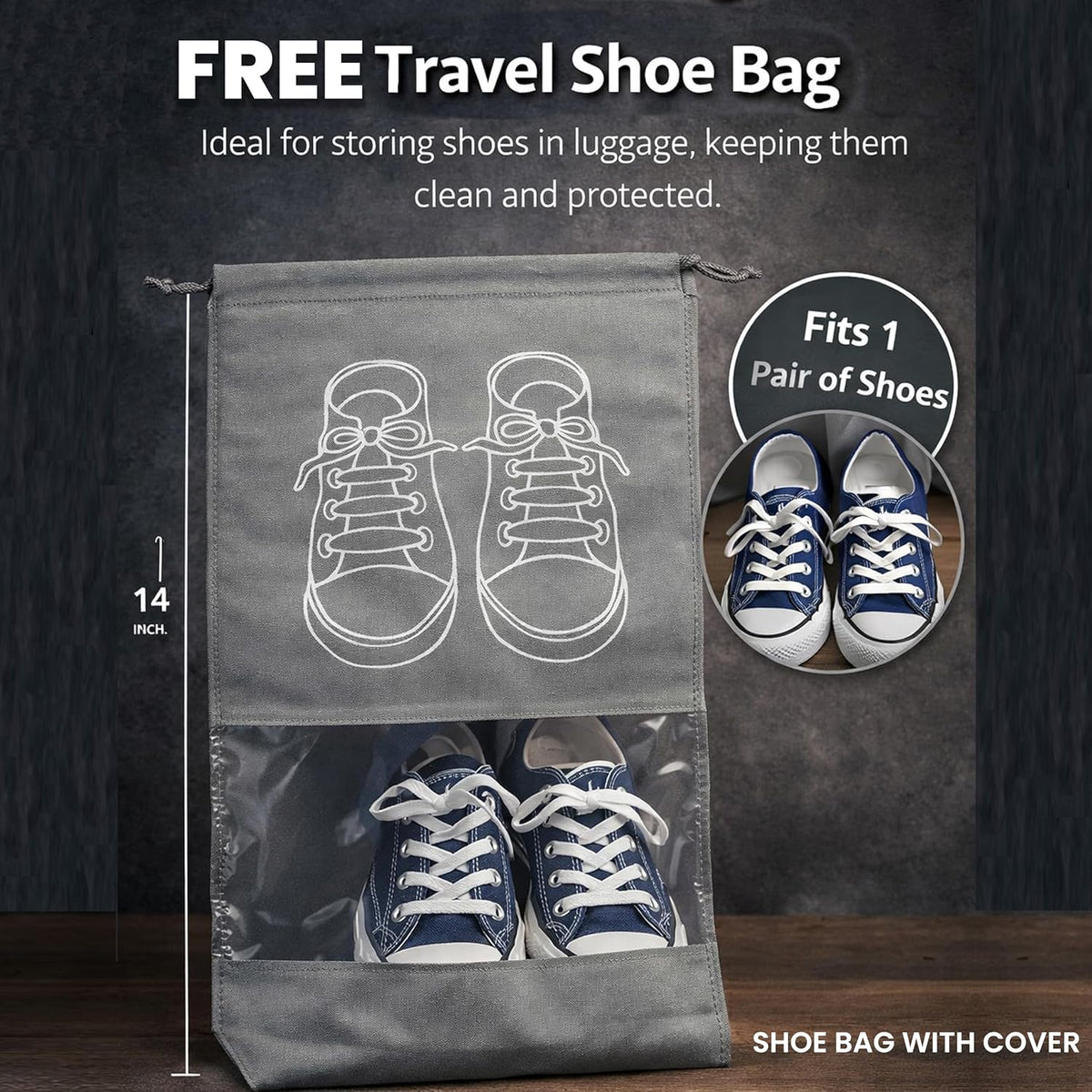 WanderWraps Spendex Polyester Protective Luggage Cover | Hard Luggage Trolley Bag Cover | Washable | Dust Proof | Stretchable |  Spinachmodee