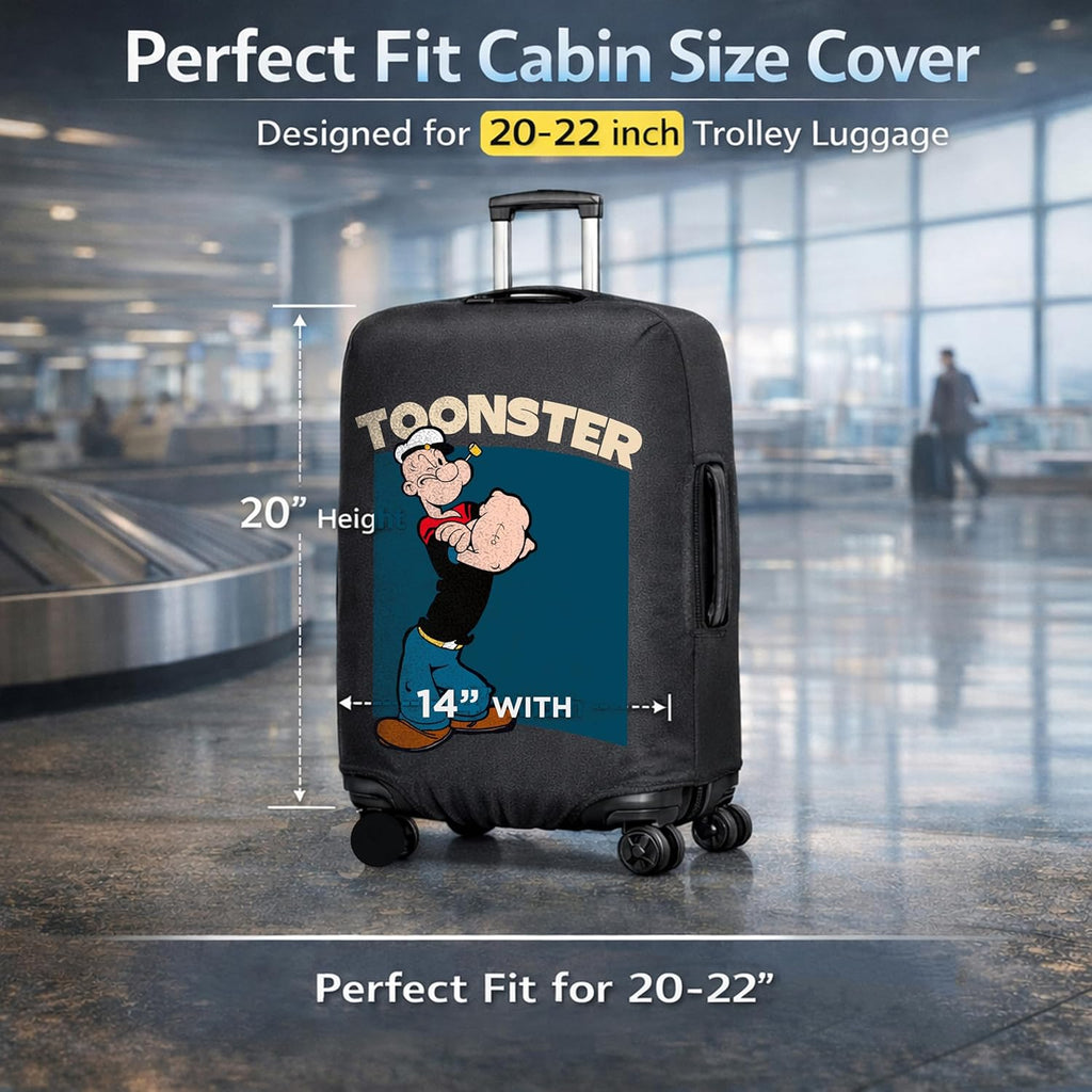 WanderWraps Spendex Polyester Protective Luggage Cover | Hard Luggage Trolley Bag Cover | Washable | Dust Proof | Stretchable |  Spinachmodee